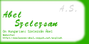abel szelezsan business card